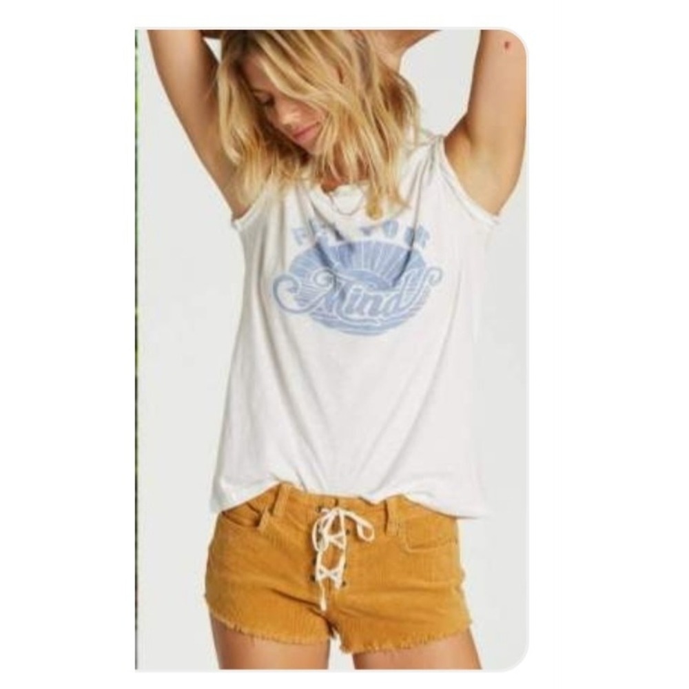 Billabong Womens Mustard Brown/Yellow Lite-Hearted Corduroy Shorts Size 29